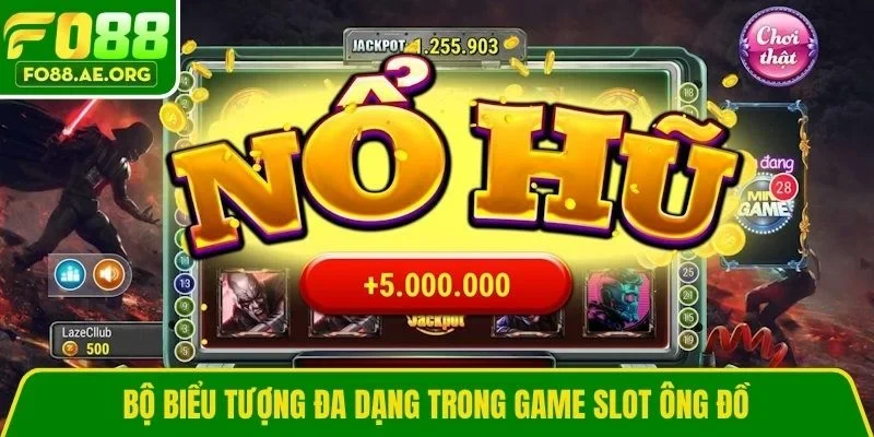 Bộ biểu tượng đa dạng trong game slot ông đồ