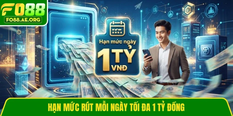 Hạn mức rút mỗi ngày tối đa 1 tỷ đồng