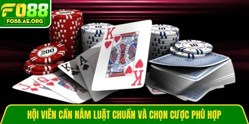 Hội viên cần nắm luật chuẩn và chọn cược phù hợp