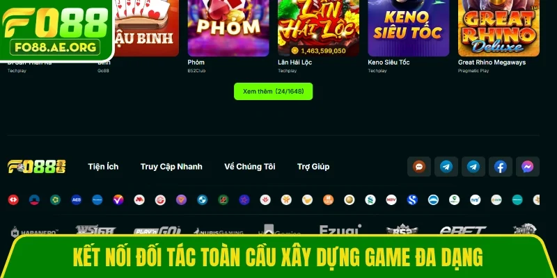 Kết nối đối tác toàn cầu xây dựng game đa dạng