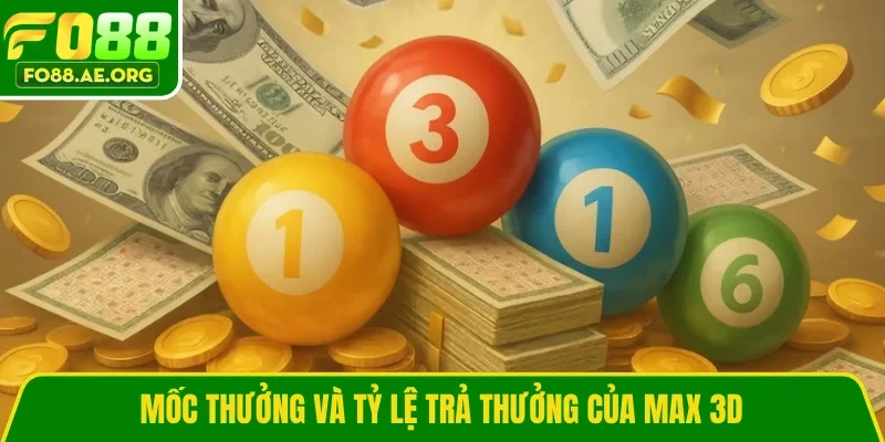 Mốc thưởng và tỷ lệ trả thưởng của Max 3D