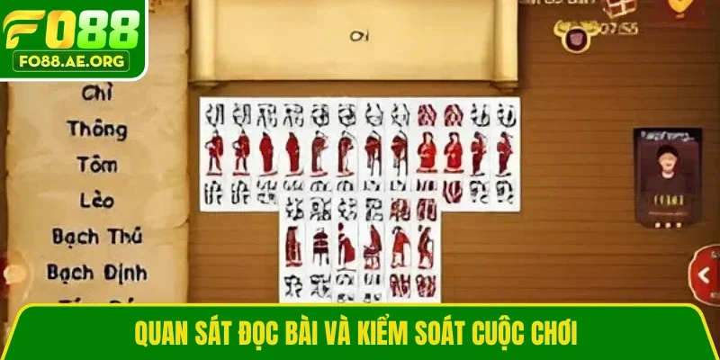 Quan sát đọc bài và kiểm soát cuộc chơi 