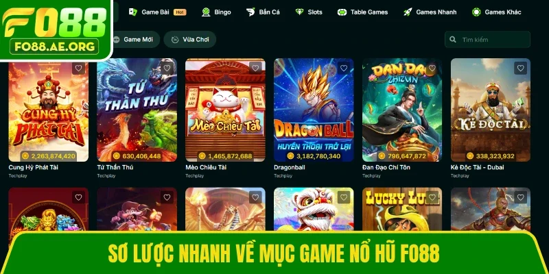 Sơ lược nhanh về mục game nổ hũ Fo88